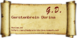 Gerstenbrein Dorina névjegykártya