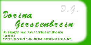 dorina gerstenbrein business card